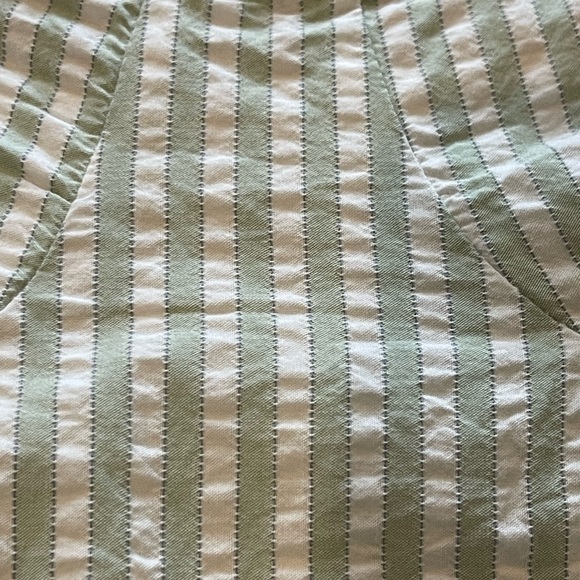 Anthropologie Striped Bustier Top, White and Green, Cropped, Thin Straps, Sz S - Picture 10 of 11
